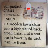 Adirondack Chairs Sign