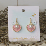 Pink Pearl Shell Earrings